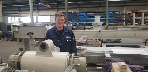 Azubi Louis Finkmann zum Industriemechaniker, Fachrichtung Maschinen- und Anlagenbau