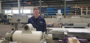 Azubi Louis Finkmann zum Industriemechaniker, Fachrichtung Maschinen- und Anlagenbau